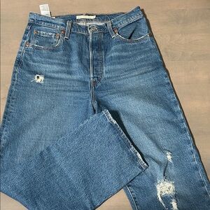 Levi’s Ribcage Straight Classic Blue Denim Jeans